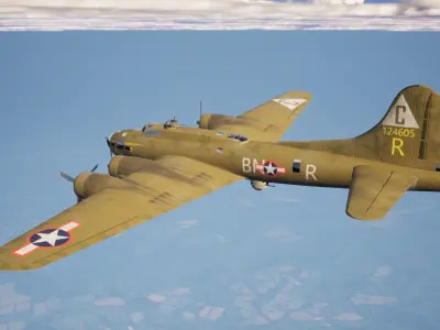 B-17F Flying Fortress Knockout Dropper 3D model