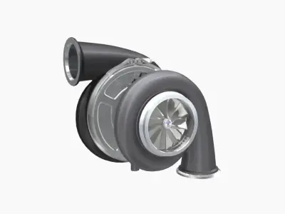 Forced Inductions GTR 98mm GEN3 turbocharger Low-poly 3D model