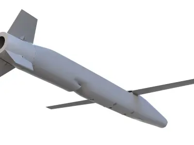 Bullseye Long-Range Missile Low-poly 3D model