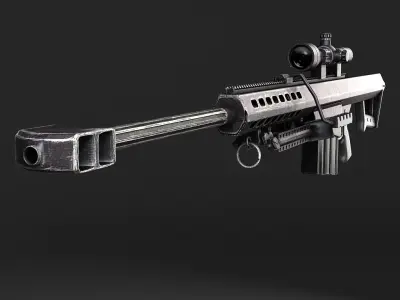 Barrett M82A1 sniper rifle 3D model