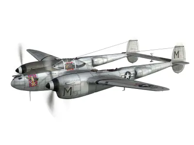 Lockheed P-38 Lightning - Ready Maid 3D model