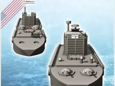 LMC-6 ATC Zippo Flamethrower patrol boat - Modern WW2 WW1 World  3D print model