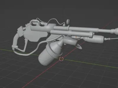 Gun flame thrower Farcry Game Free 3D model