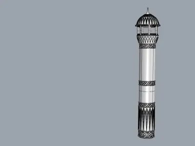 Minaret mosque 3D model