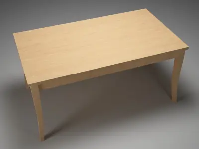 TABLE FOR KITCHEN DINING ROOM - WOOD MATERAL Free 3D model
