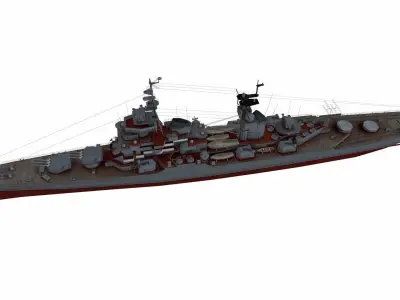 Sverdlov-class cruiser Low-poly 3D model