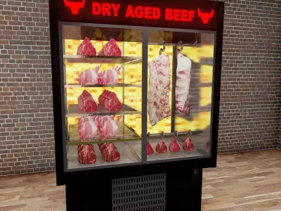 Dry Aged Beef Cabinet Low-poly 3D model