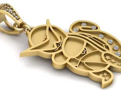  Yellow Jacket Wasp Pendant 3D Pendant Model 3D print model