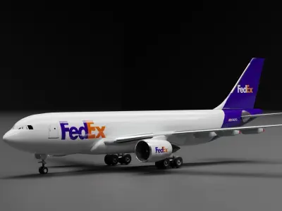 Airbus A300 FedEx Cargo Livery 3D model