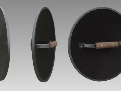 Buckler shield Free low-poly 3D model