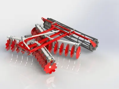 WG 1014 - Disc harrow 4 ni 1 3D model
