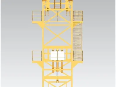 TOWER CRANE -Crane climbing segment- Free 3D model