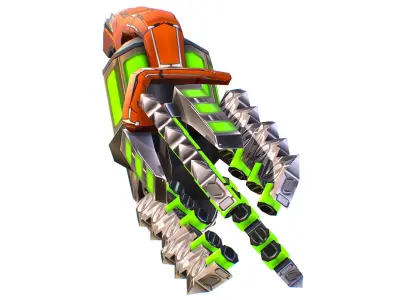 LowPoly Sci Fi Assault Heavy Machine Gun Low-poly 3D model