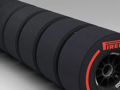 enkei rear tyre set Low-poly 3D model