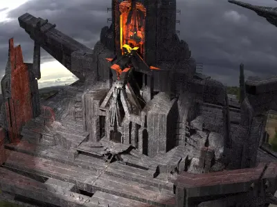 Cyberpunk City extended Kit bash 3D model