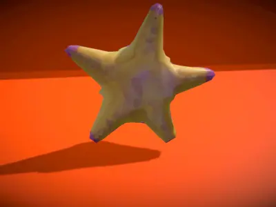 Cartoon Starfish Low-poly 3D model