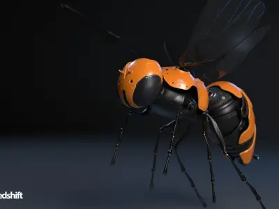 3d model of the cyberpunk Wasp 3D model