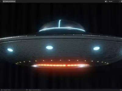 UFO SAUCER Low-poly 3D model