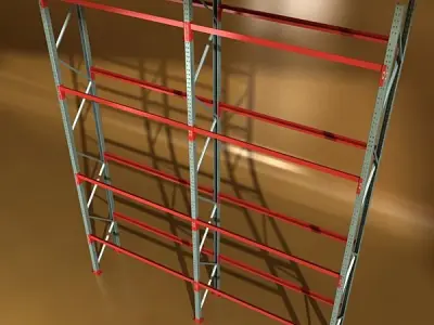 Industrial Shelving and Props High Detail 3D model