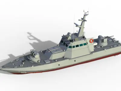 Ukrainian Gyurza-M class artillery boat 58155 3D model