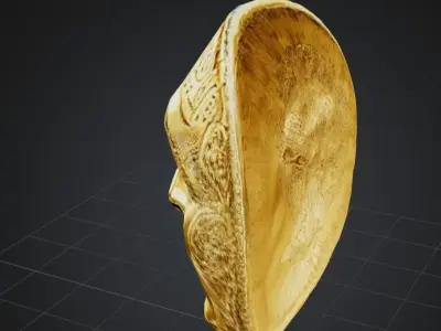 Mask of the Sun Low-poly 3D model