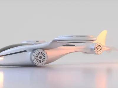 Futuristic Drone B 1 3D model