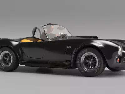 Man Driving Shelby Cobra 1965 3D model