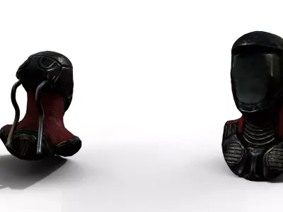 Basic Sci-fi Head  Low-poly 3D model