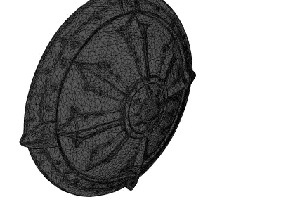 Medieval Viking Warrior Shield 3D model