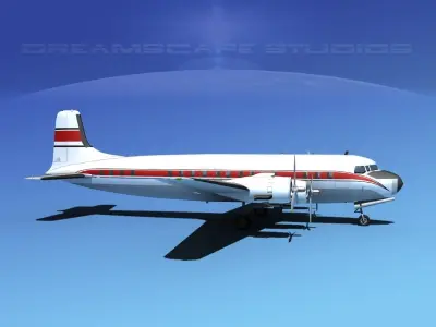 Douglas DC-7B Corporate 1 3D model