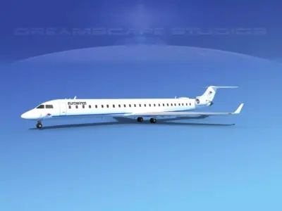 Bombardier CRJ1000 Eurowings 3D model