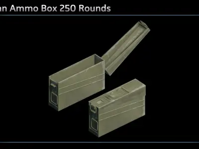 Ammo Boxes Belt Links Low-poly 3D model