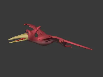 Cartoon Dinosaur -- Pteranodon Low-poly 3D model
