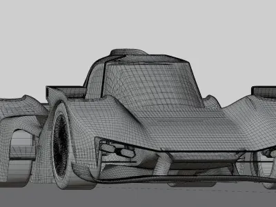 Le Mans Hyper Car Concept Free 3D model