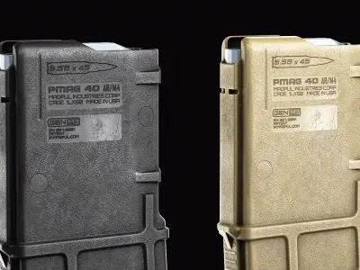 Magpul PMag40 Magazine Low-poly 3D model