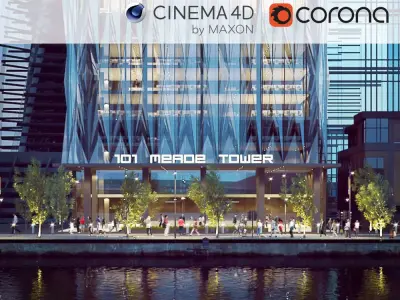 Corona - C4D Scene Files - 101 MEADE TOWER Exterior 3D model