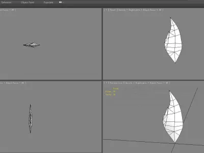A peacock feather Low-poly 3D model