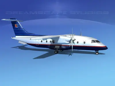 Dornier Do-328-130 United Express 3D model
