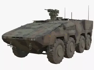  Boxer GTK A2 APC Game Ready PBR Model 89K Low-poly 3D model