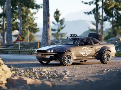 Nissan R34 Military   3D model