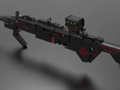 Submachine Gun Fps - Tps Low-poly 3D model