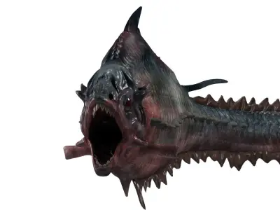 piranha monster  Low-poly 3D model