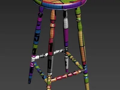 Old Bar Chair Free 3D model