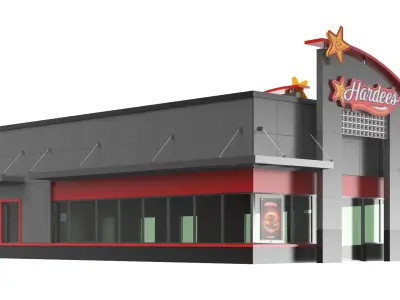 Hardees Fast food Building 3D model