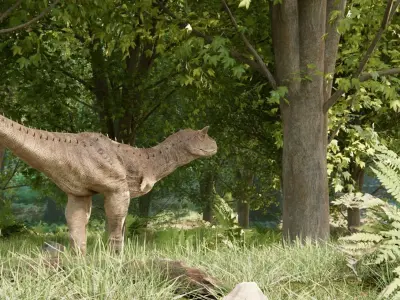 Monster Carnotaurus - Prehistoric Dinosaur Low-poly 3D model