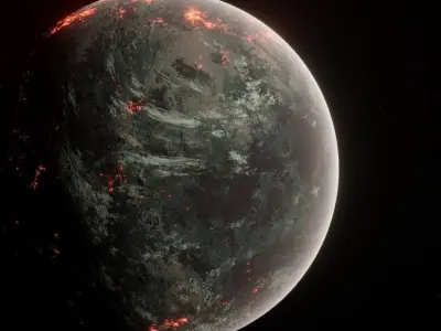 Planet Space Ready to game  Low-poly 3D model shop
