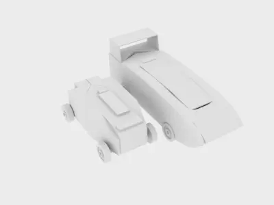 Curve Car Free Toy Free low-poly 3D model