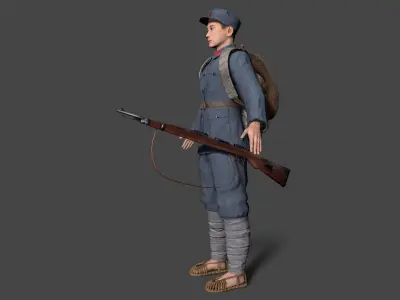 solider Low-poly 3D model
