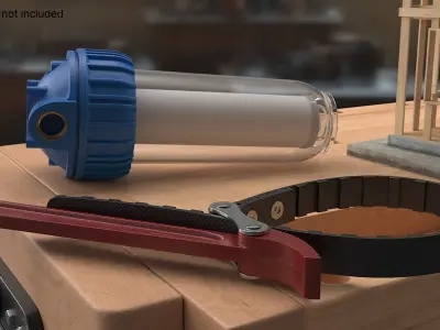 Water Filter Housing Strap Wrench 3D model