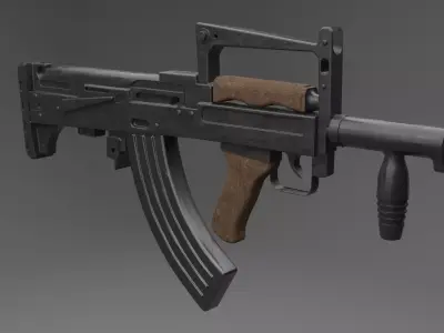 Groza Assault Rifle Low-poly 3D model